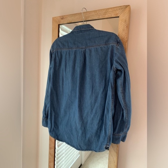 free people chambray/denim button down shirt - Picture 5 of 7